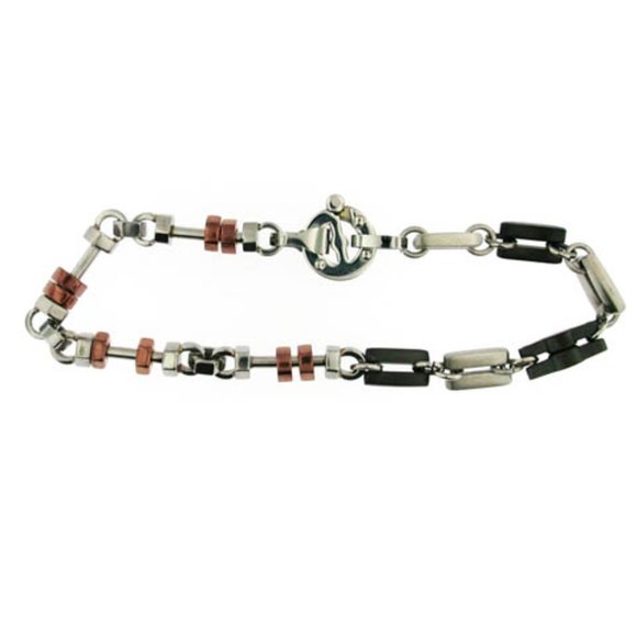 2 FOR $62! Men's Papallo Stainless Steel Bracelet - Picture 2 of 4